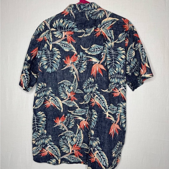 Molokai Surf Co Reverse Print Bird Of Paradise Hawaiian Shirt Short Sleeve Luau - Picture 6 of 9